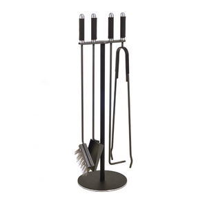   Leather Covered Fireplace Set | Oroa.com