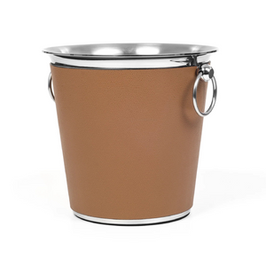   Leather Sleeve Steel Champagne Bucket | Oroa.com