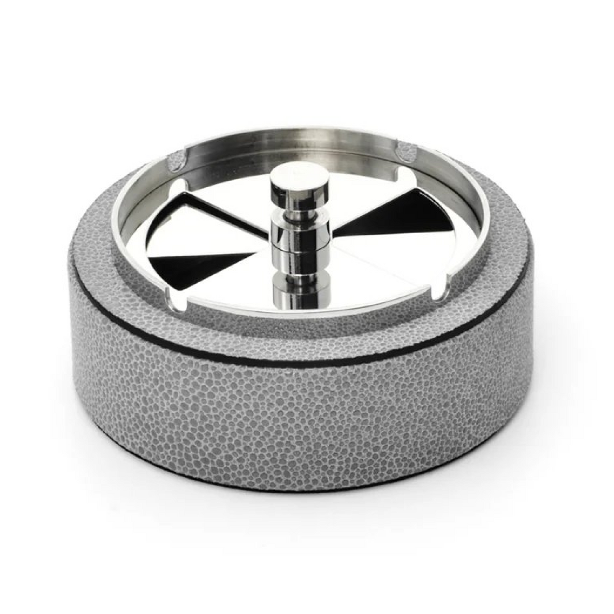   Leather Covered Revolving Ashtray | Oroa.com