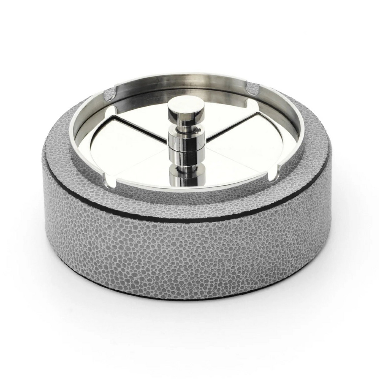   Leather Covered Revolving Ashtray | Oroa.com