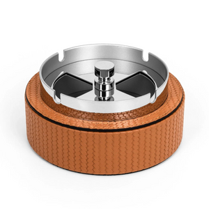   Leather Covered Revolving Ashtray | Oroa.com
