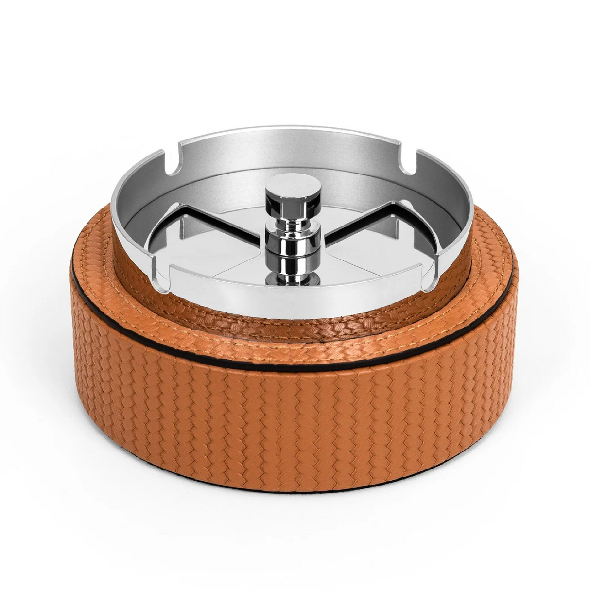   Leather Covered Revolving Ashtray | Oroa.com