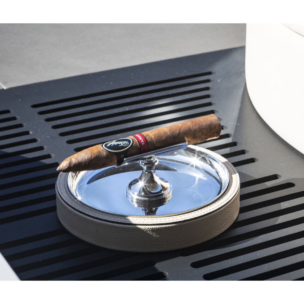   Polished Steel Cigar Ashtray | Oroa.com