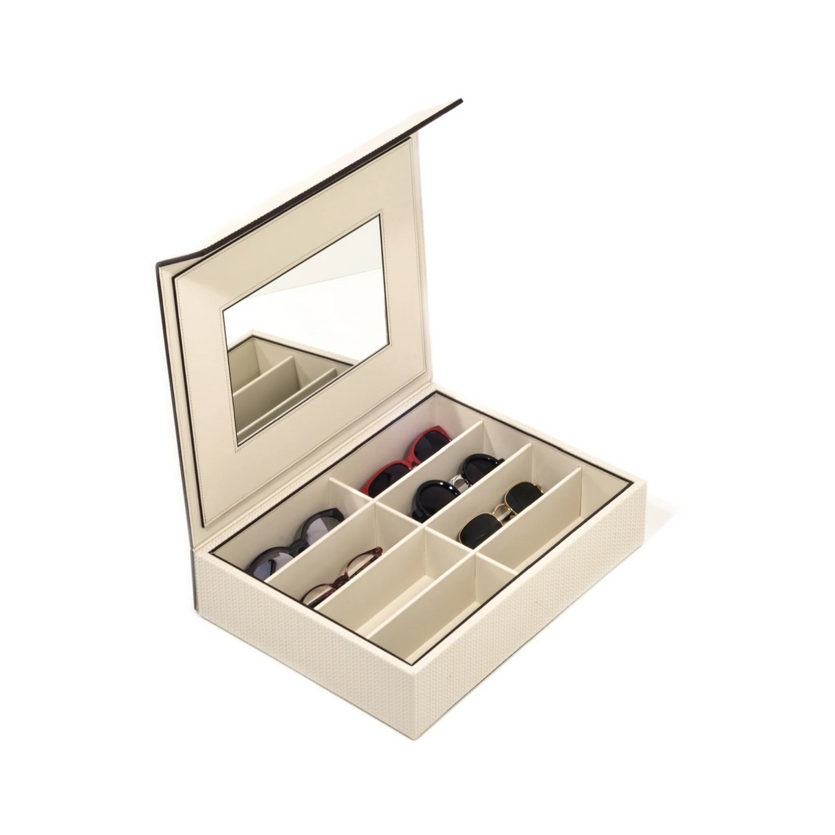   Leather Mirrored Eyeglasses Box | Oroa.com
