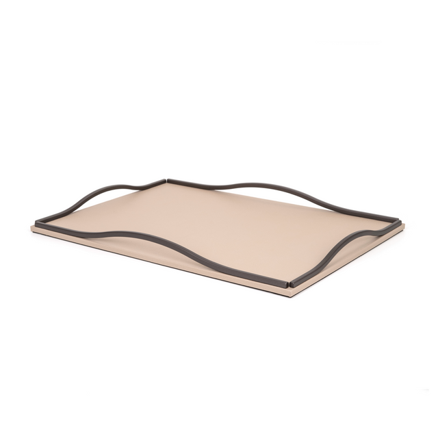 Calf Leather Modern Tray | Pinetti Wave | OROA.com