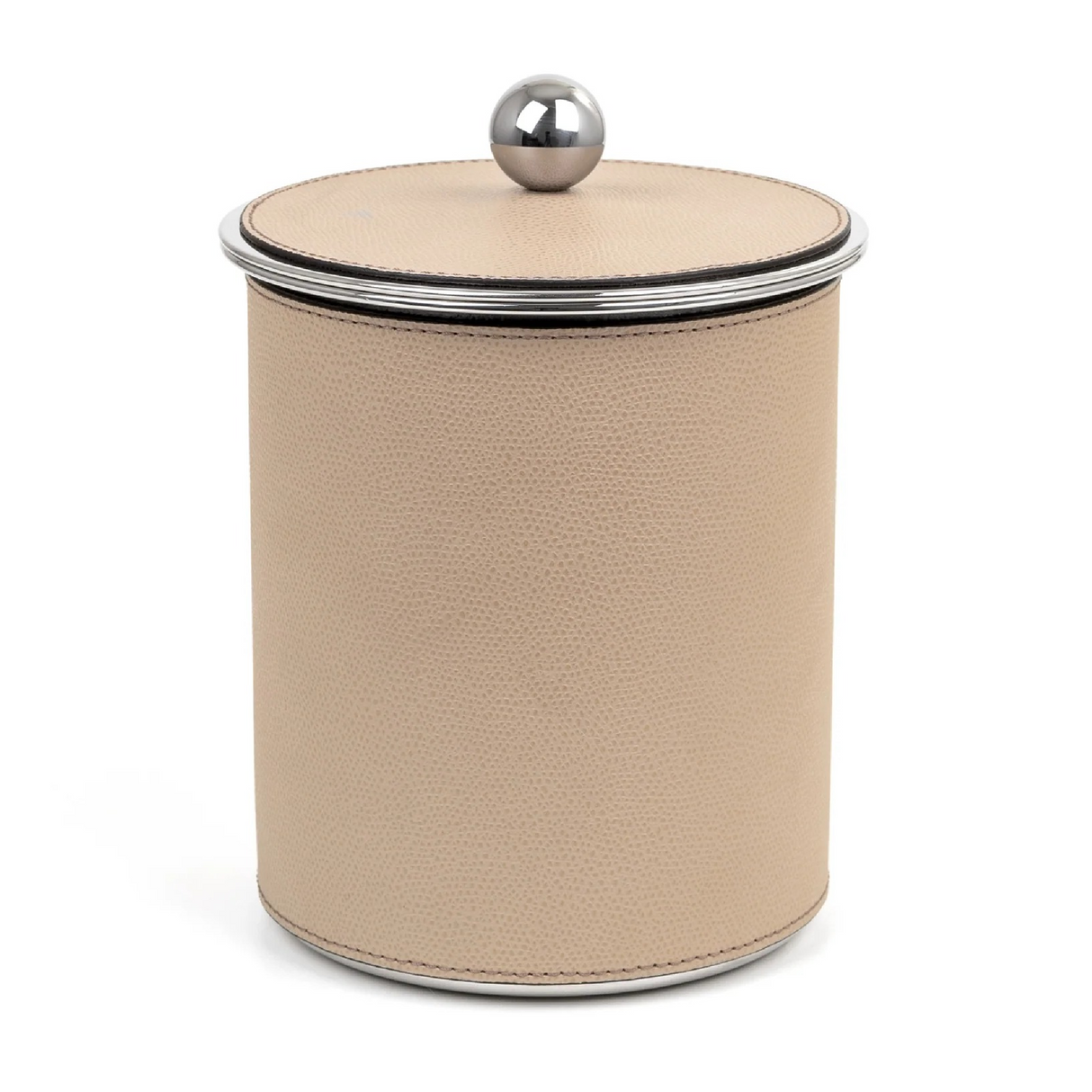   Cylindrical Leather Covered Ice Bucket | Oroa.com