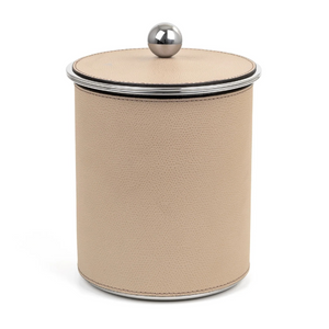   Cylindrical Leather Covered Ice Bucket | Oroa.com