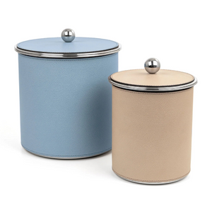   Cylindrical Leather Covered Ice Bucket | Oroa.com