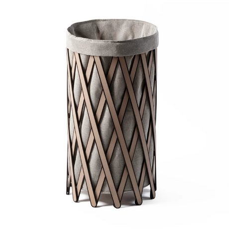   Leather Covered Foldable Laundry Basket | Oroa.com