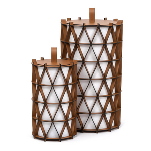   Cylindrical Leather Outdoor Lantern | Oroa.com