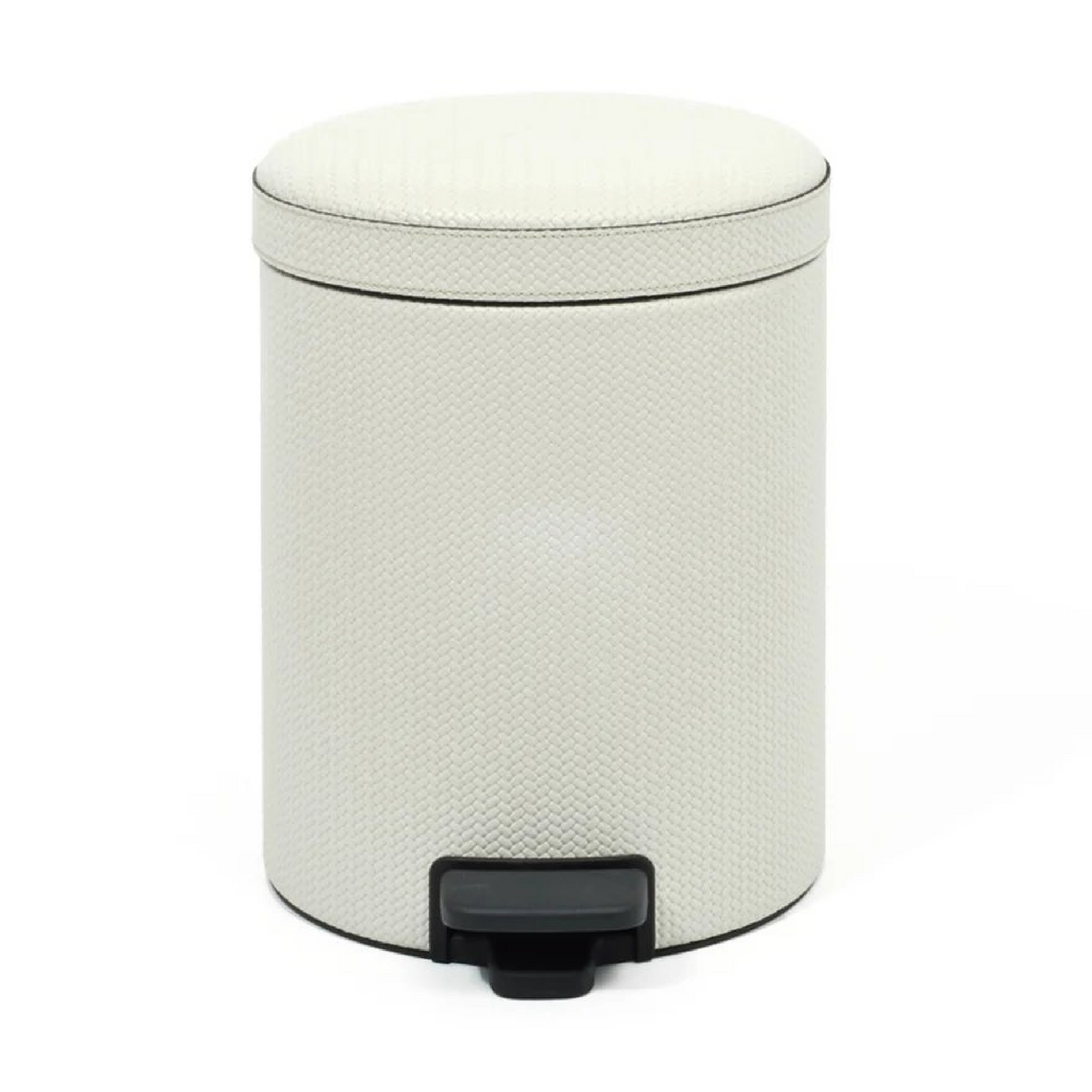   Leather Round Pedal Bin | Oroa.com