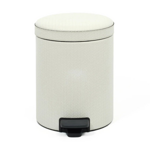   Leather Round Pedal Bin | Oroa.com