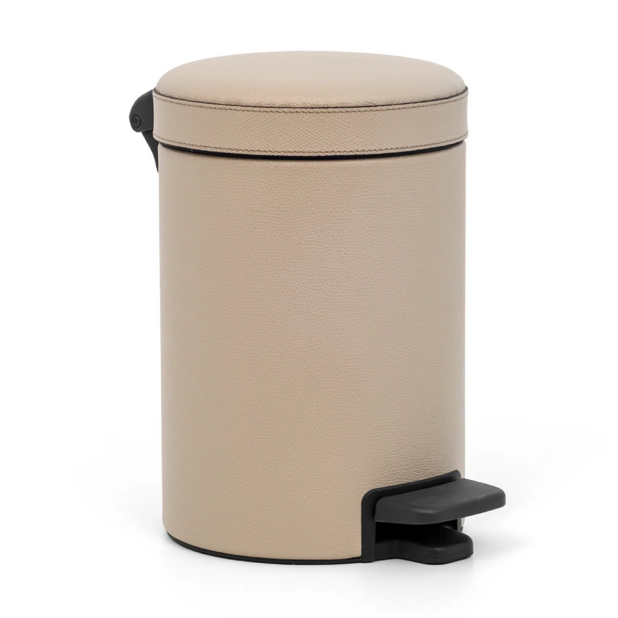   Leather Round Pedal Bin | Oroa.com