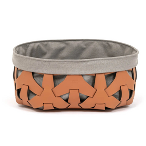   Woven Leather Square Basket | Oroa.com