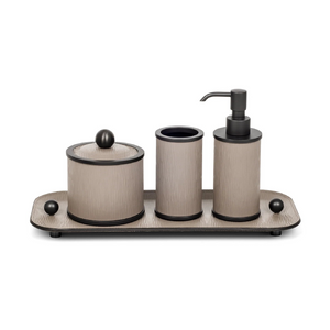   Leather Round Soap Dispenser | Oroa.com