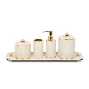   Leather Round Soap Dispenser | Oroa.com