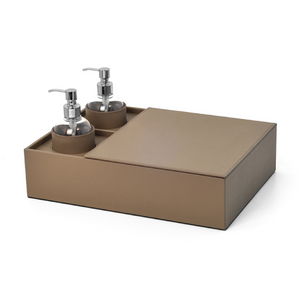   Leather Covered Sanitizing Set | Oroa.com