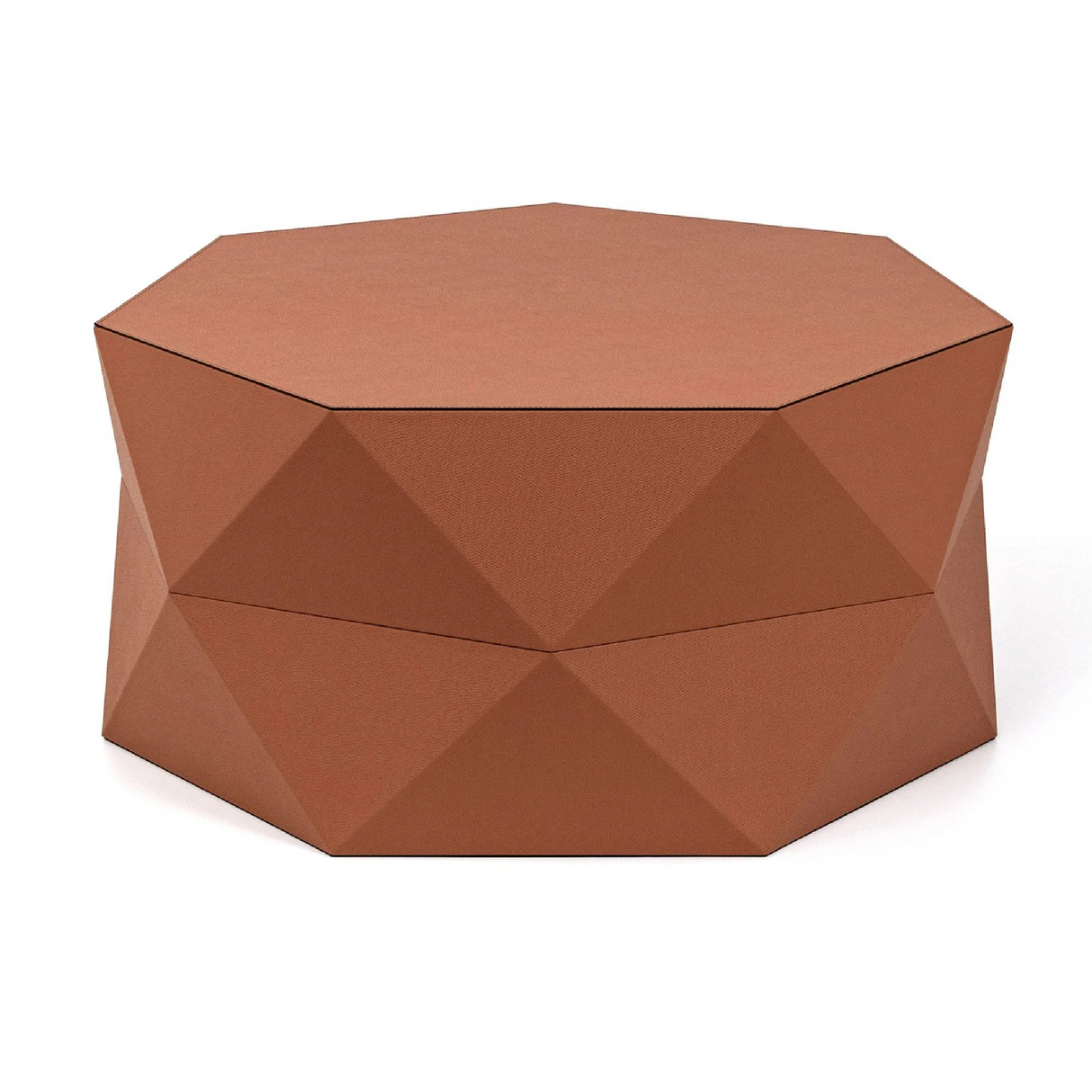   Leather Faceted Coffee Table | Oroa.com