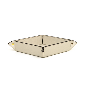   Square Studded Leather Trinket Tray | Oroa.com