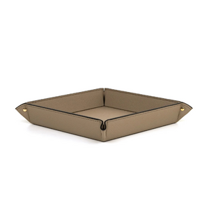   Square Studded Leather Trinket Tray | Oroa.com