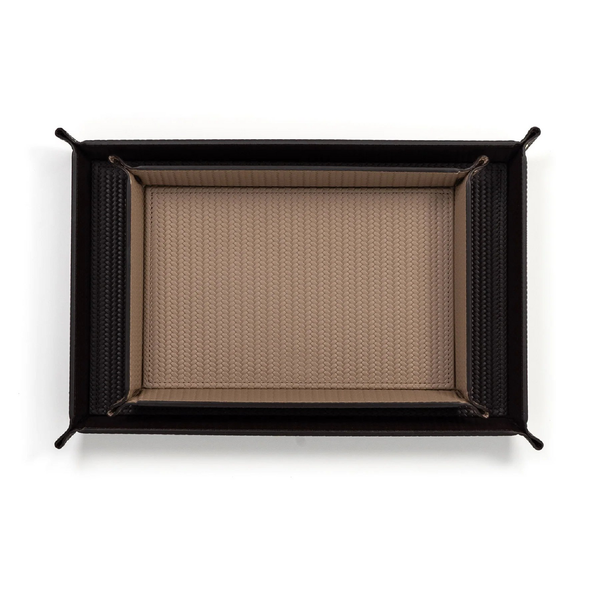   Rectangular Studded Leather Trinket Tray | Oroa.com