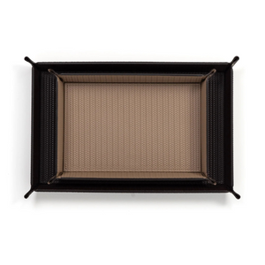   Rectangular Studded Leather Trinket Tray | Oroa.com