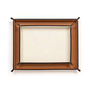   Rectangular Studded Leather Trinket Tray | Oroa.com