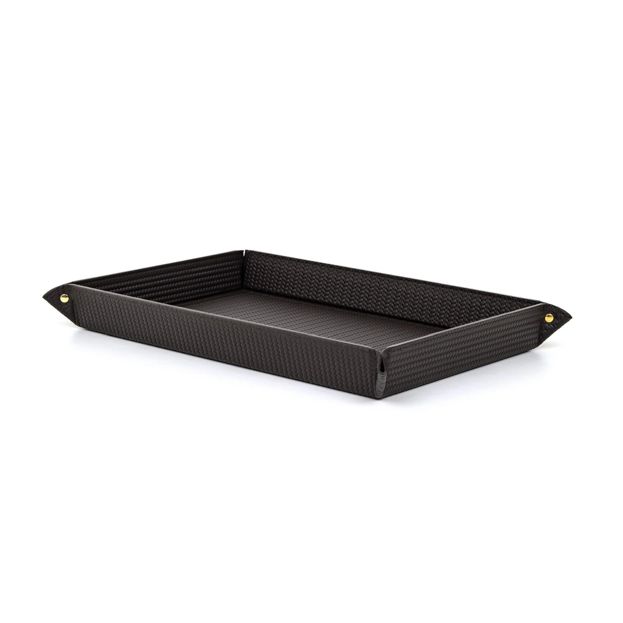   Rectangular Studded Leather Trinket Tray | Oroa.com