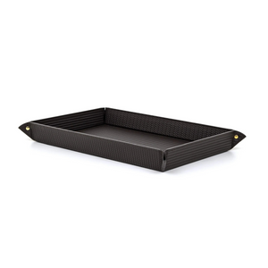   Rectangular Studded Leather Trinket Tray | Oroa.com