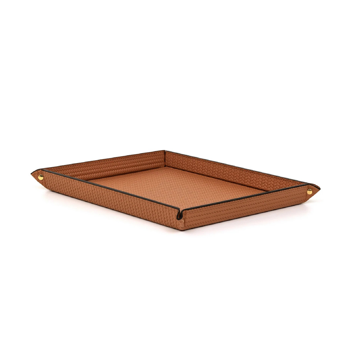   Rectangular Studded Leather Trinket Tray | Oroa.com