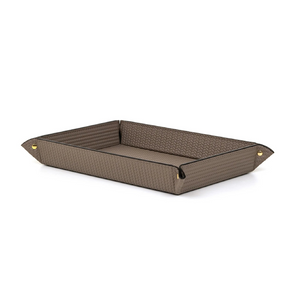   Rectangular Studded Leather Trinket Tray | Oroa.com