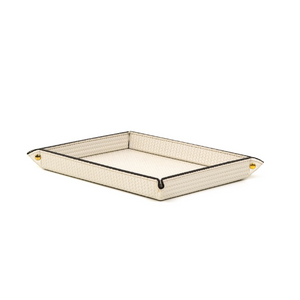   Rectangular Studded Leather Trinket Tray | Oroa.com