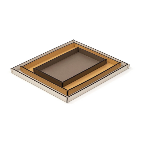   Rectangular Calfskin Leather Tray | Oroa.com