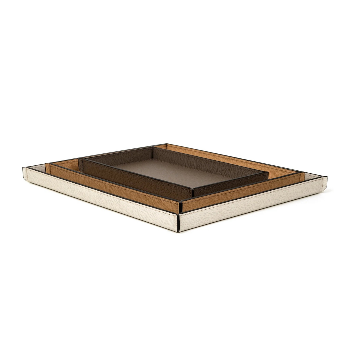   Rectangular Calfskin Leather Tray | Oroa.com