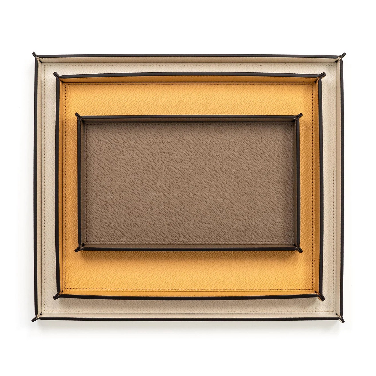   Rectangular Calfskin Leather Tray | Oroa.com
