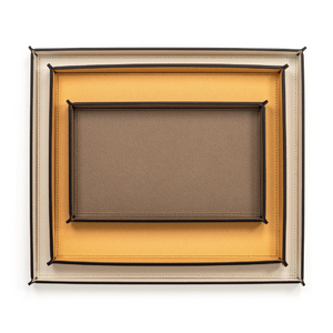   Rectangular Calfskin Leather Tray | Oroa.com
