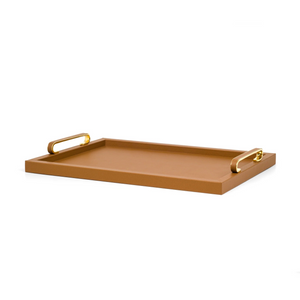   Leather Covered Wooden Tray | Oroa.com
