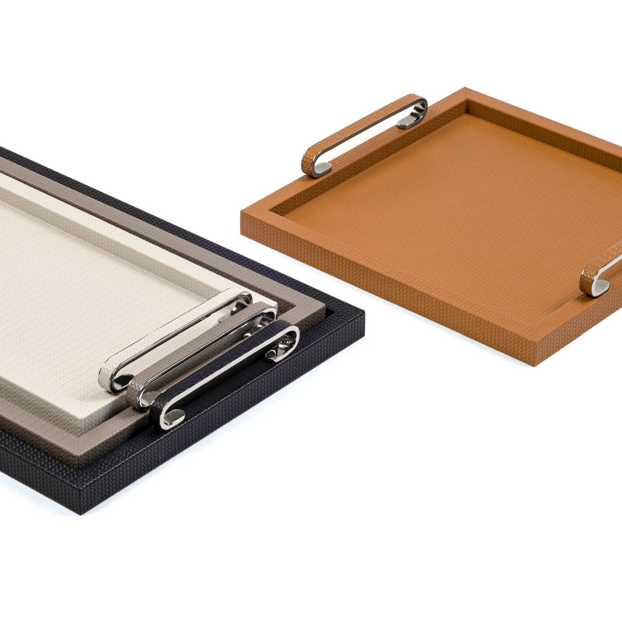   Leather Covered Wooden Tray | Oroa.com