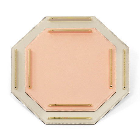   Leather Octagonal Decorative Tray | Oroa.com