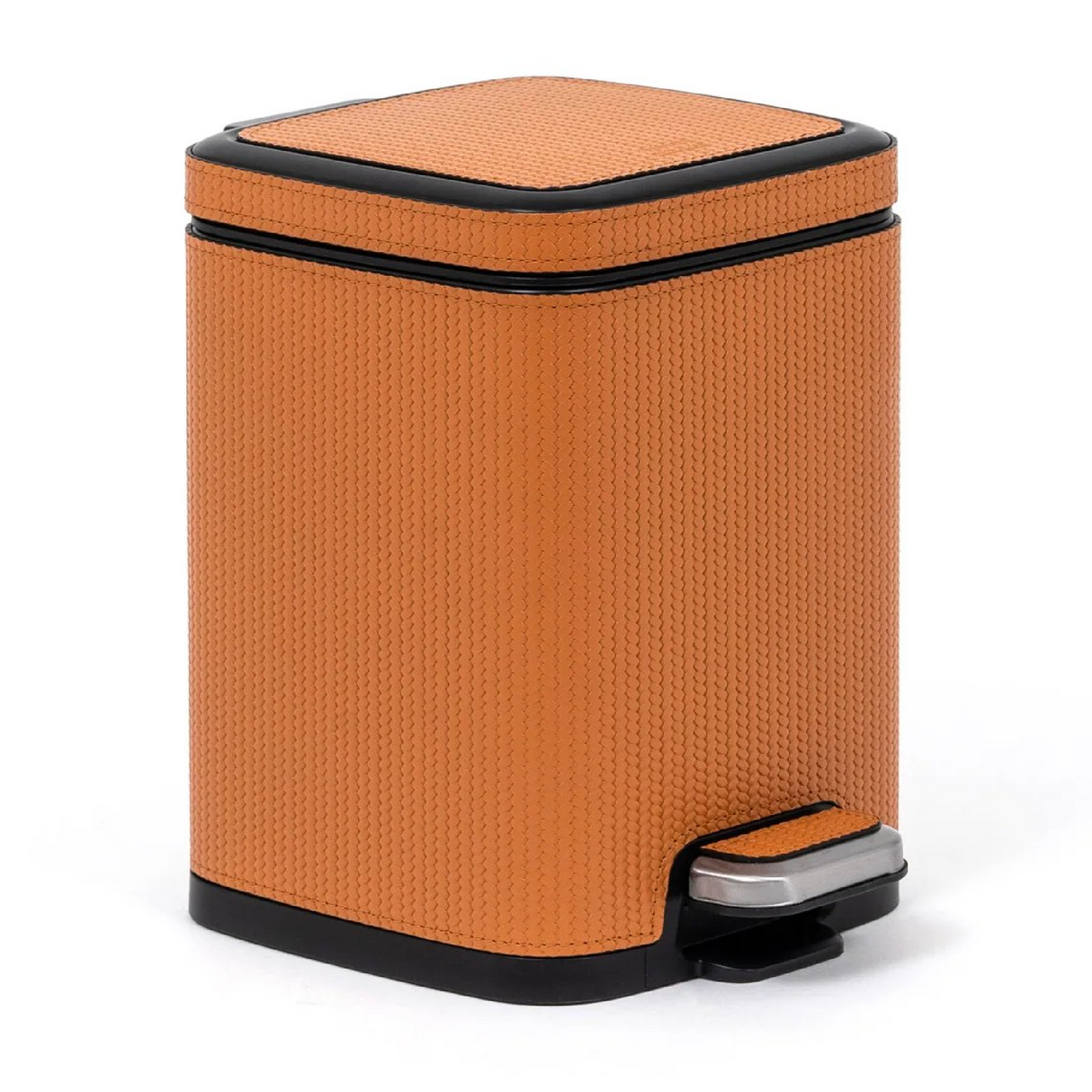   Leather Square Pedal Bin | Oroa.com