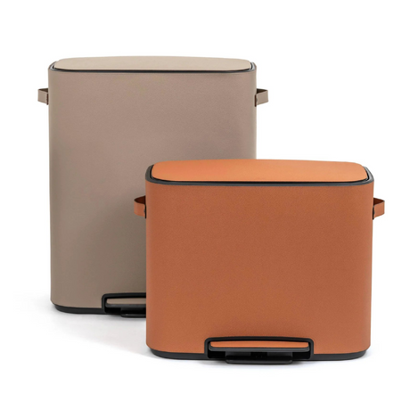   Leather Covered Pedal Bin | Oroa.com