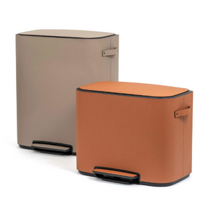   Leather Covered Pedal Bin | Oroa.com