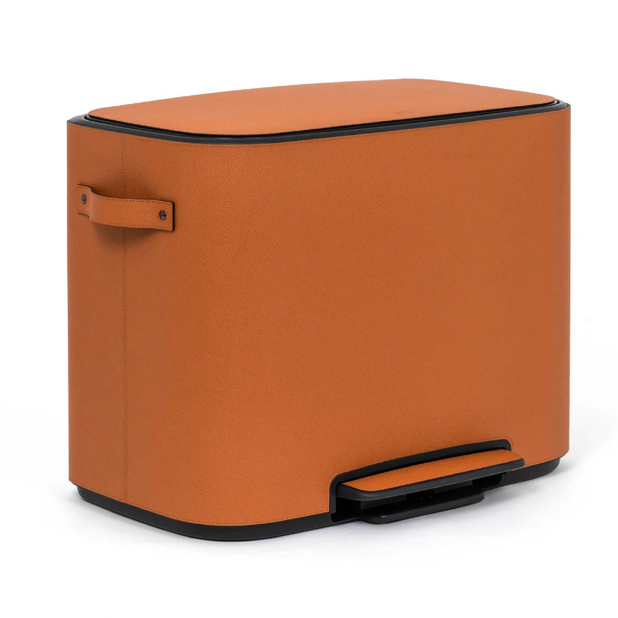   Leather Covered Pedal Bin | Oroa.com