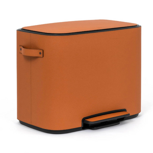   Leather Covered Pedal Bin | Oroa.com