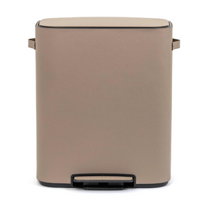   Leather Covered Tall Pedal Bin | Oroa.com