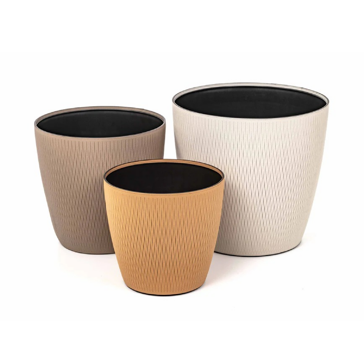   Leather Covered Flower Pot | Oroa.com