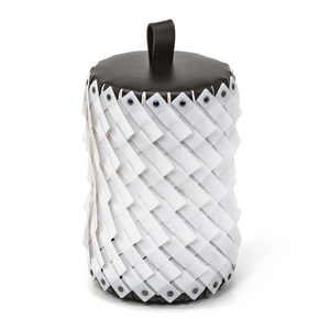   Woven Leather Table Lantern | Oroa.com