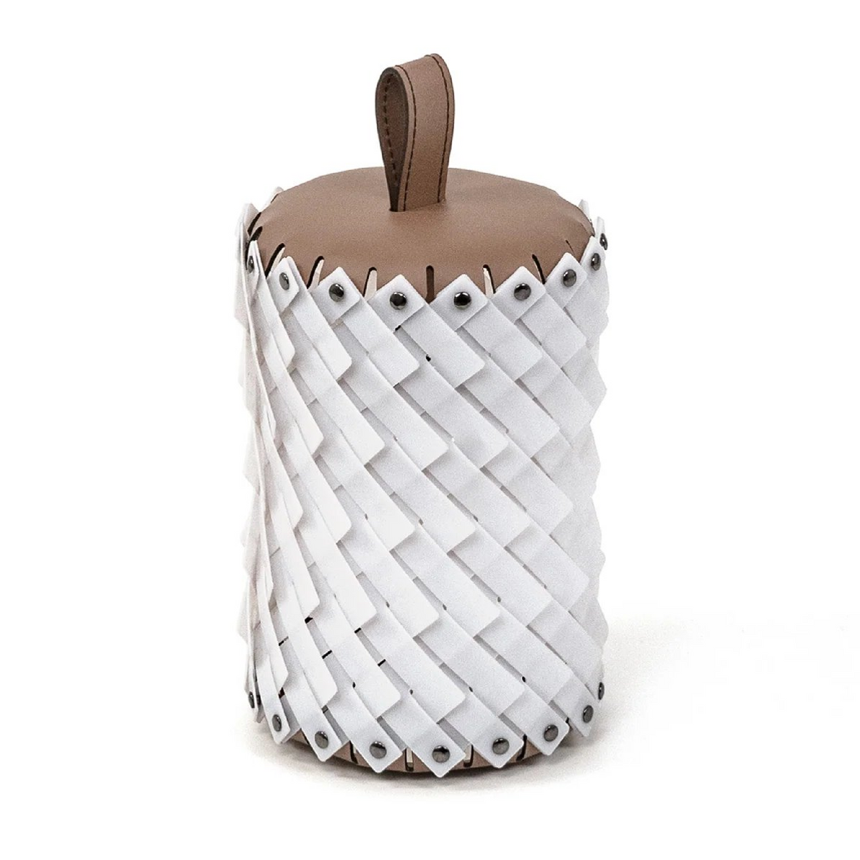   Woven Leather Table Lantern | Oroa.com