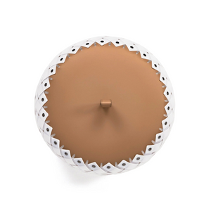   Woven Leather Floor Lantern | Oroa.com