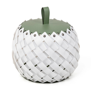   Woven Leather Floor Lantern | Oroa.com